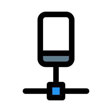 Özel bir sunucu ağına bağlı cep telefonu