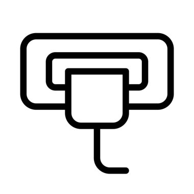 Bağlantı için soket portu beyaz arkaplanda izole edildi