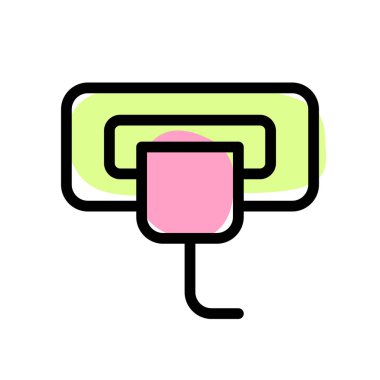 Bağlantı için soket portu beyaz arkaplanda izole edildi