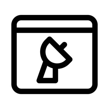 Beyaz arkaplanda izole edilmiş bir tarayıcıdaki IPTV