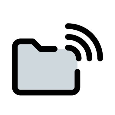 Bir dosya dizininin kablosuz transferi.