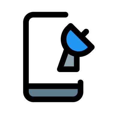 Uydu bağlantısı olan cep telefonu.