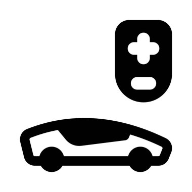 Sesi beyaz arkaplanda izole edilmiş EV araba