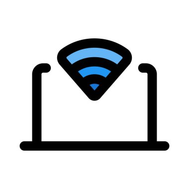 Bilgisayarda kablosuz internet bağlantısı.