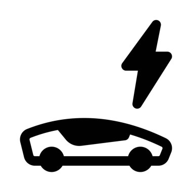 Tesla her araba beyaz arkaplanda izole edildi