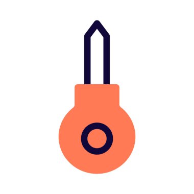 Kilitleme ve açma için metal anahtar.