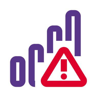 Beyaz arkaplanda izole edilmiş hücresel ağda hata