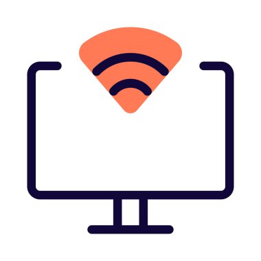 Kablosuz internet bağlantısı olan bilgisayar.