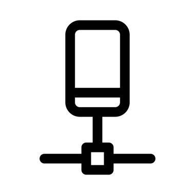 Özel bir sunucu ağına bağlı cep telefonu