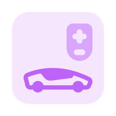 Sesi beyaz arkaplanda izole edilmiş EV araba