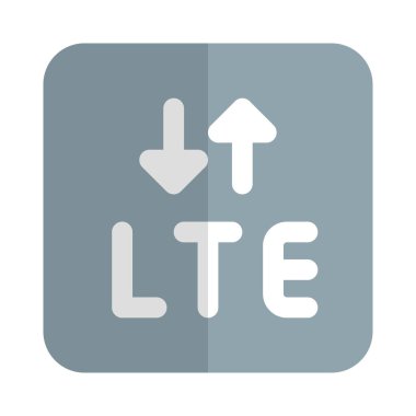 Veri transferi için yukarı ve aşağı oklarla LTE mobil bağlantı