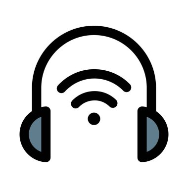 Aygıta bağlı kablosuz kulaklık.