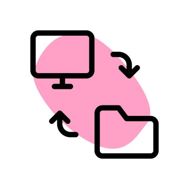 Beyaz arkaplanda bilgisayar izole edilmiş dizin araması