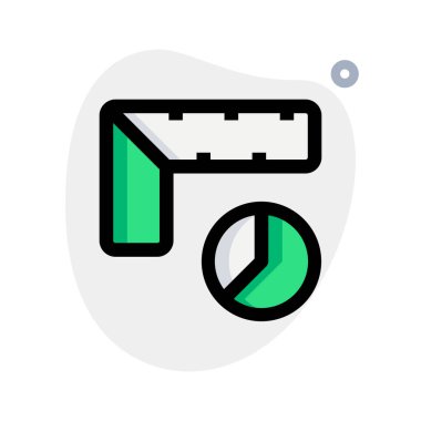 Köşe cetvelleri için müşteri pasta grafiği.