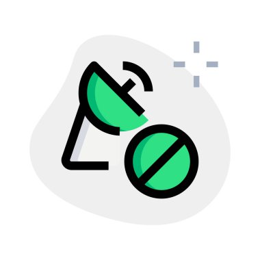 Beyaz arkaplanda hiçbir bağlantı olmayan uydu televizyonu izole edildi