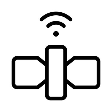 Alıcısına kablosuz bağlantısı olan bir uydu