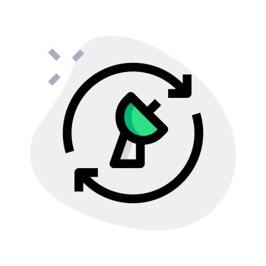 Beyaz arkaplanda izole edilmiş uydu bağlantısını tazele