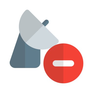 Beyaz arkaplanda izole edilmiş çanak anten uydusunu kaldır