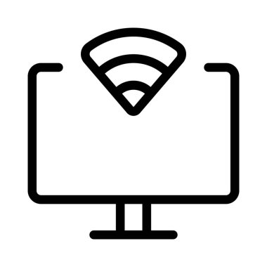 Kablosuz internet bağlantısı olan bilgisayar.