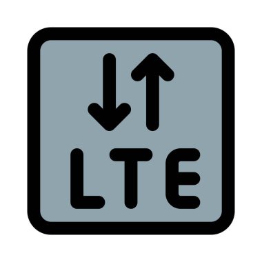 Veri transferi için yukarı ve aşağı oklarla LTE mobil bağlantı