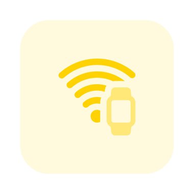 İnternete bağlı ve kablosuz olarak çalışan akıllı twatch.