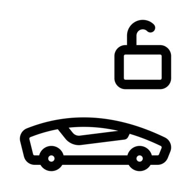 Gelişmiş kilitleme özelliğine sahip EV arabası beyaz arkaplanda izole edildi