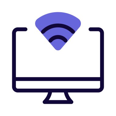 Bir masaüstünde kablosuz internet erişimi.