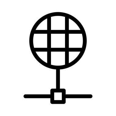 Beyaz arkaplanda dünya çapında internet bağlantısı izole edildi