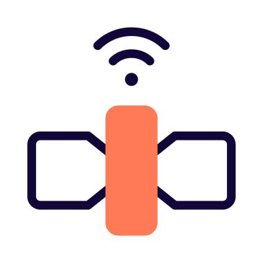 Alıcısına kablosuz bağlantısı olan bir uydu