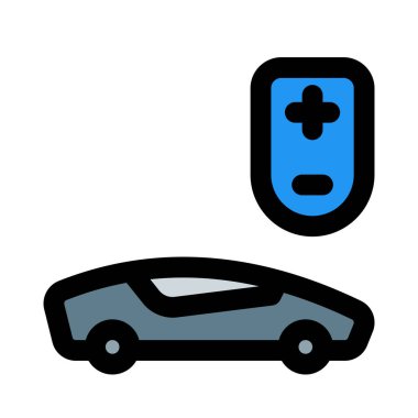 Sesi beyaz arkaplanda izole edilmiş EV araba