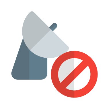 Beyaz arkaplanda hiçbir bağlantı olmayan uydu televizyonu izole edildi