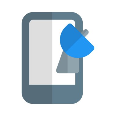 Uydu bağlantısı olan cep telefonu.