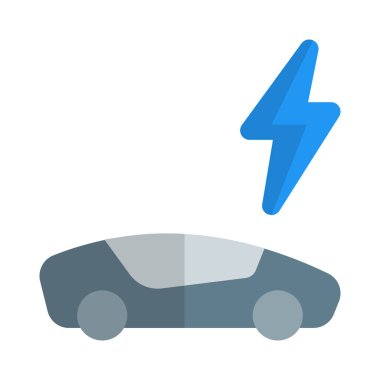 Tesla her araba beyaz arkaplanda izole edildi