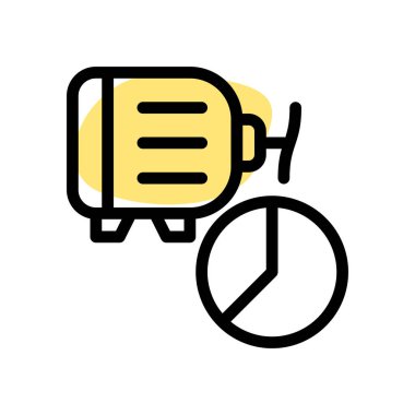 Elektromanyetik motor için tüketici pasta grafiği.