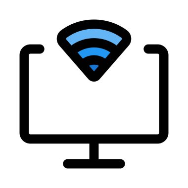 Kablosuz internet bağlantısı olan bilgisayar.