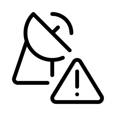 Beyaz arkaplanda izole edilmiş uydu anten ağında hata