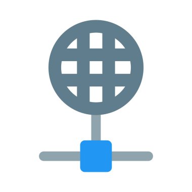 Beyaz arkaplanda dünya çapında internet bağlantısı izole edildi