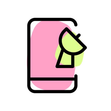 Uydu bağlantısı olan cep telefonu.