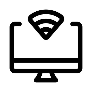 Bir masaüstünde kablosuz internet erişimi.