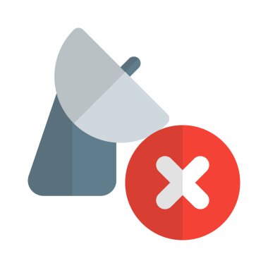 Çanak anteninde çapraz logoti olan uydu ağını sil