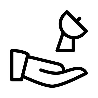 Beyaz arkaplanda izole edilmiş uydu ağını paylaş