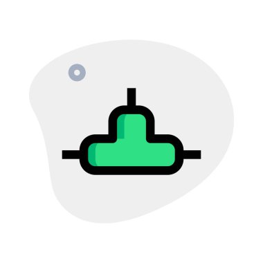 Bütünleşme merkezi beyaz bir arkaplanda üç yönlü izole edilmiş