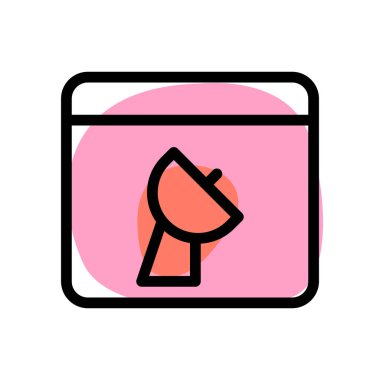 Beyaz arkaplanda izole edilmiş bir tarayıcıdaki IPTV