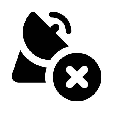 Çanak anteninde çapraz logoti olan uydu ağını sil