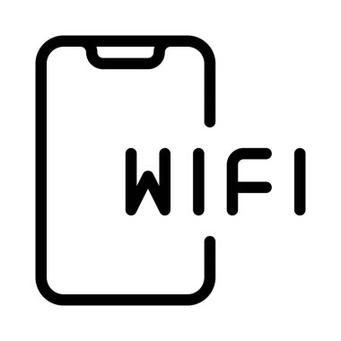 Wi-fi ağına bağlı akıllı telefon.