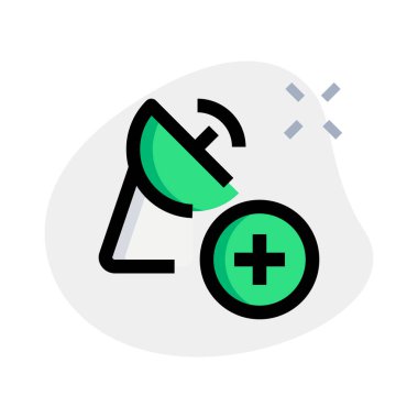 Beyaz arkaplanda izole edilmiş yeni bir ağ eklemek için uydu anteniName