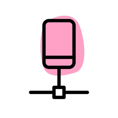 Özel bir sunucu ağına bağlı cep telefonu