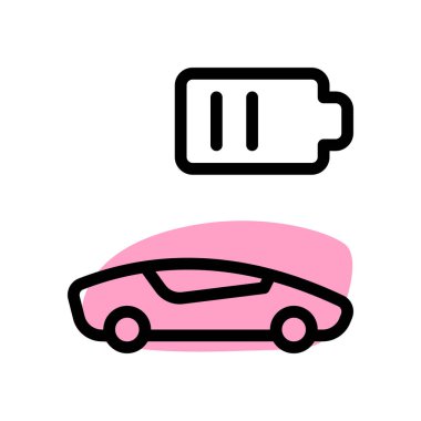 Beyaz arkaplanda orta büyüklükte pilli elektrikli araba var.