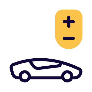 Sesi beyaz arkaplanda izole edilmiş EV araba