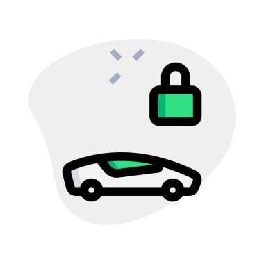 Özellikli Tesla aracı beyaz arkaplanda izole edildi